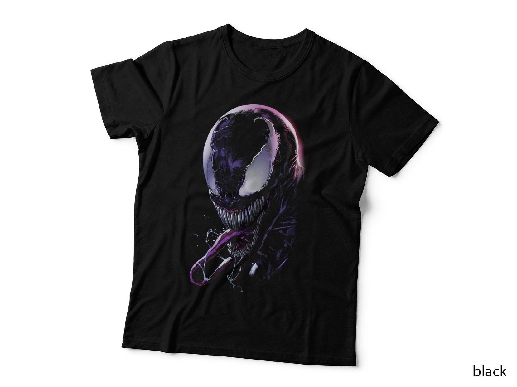 Venom Symbiote Character Purple Pink Glow T-Shirt