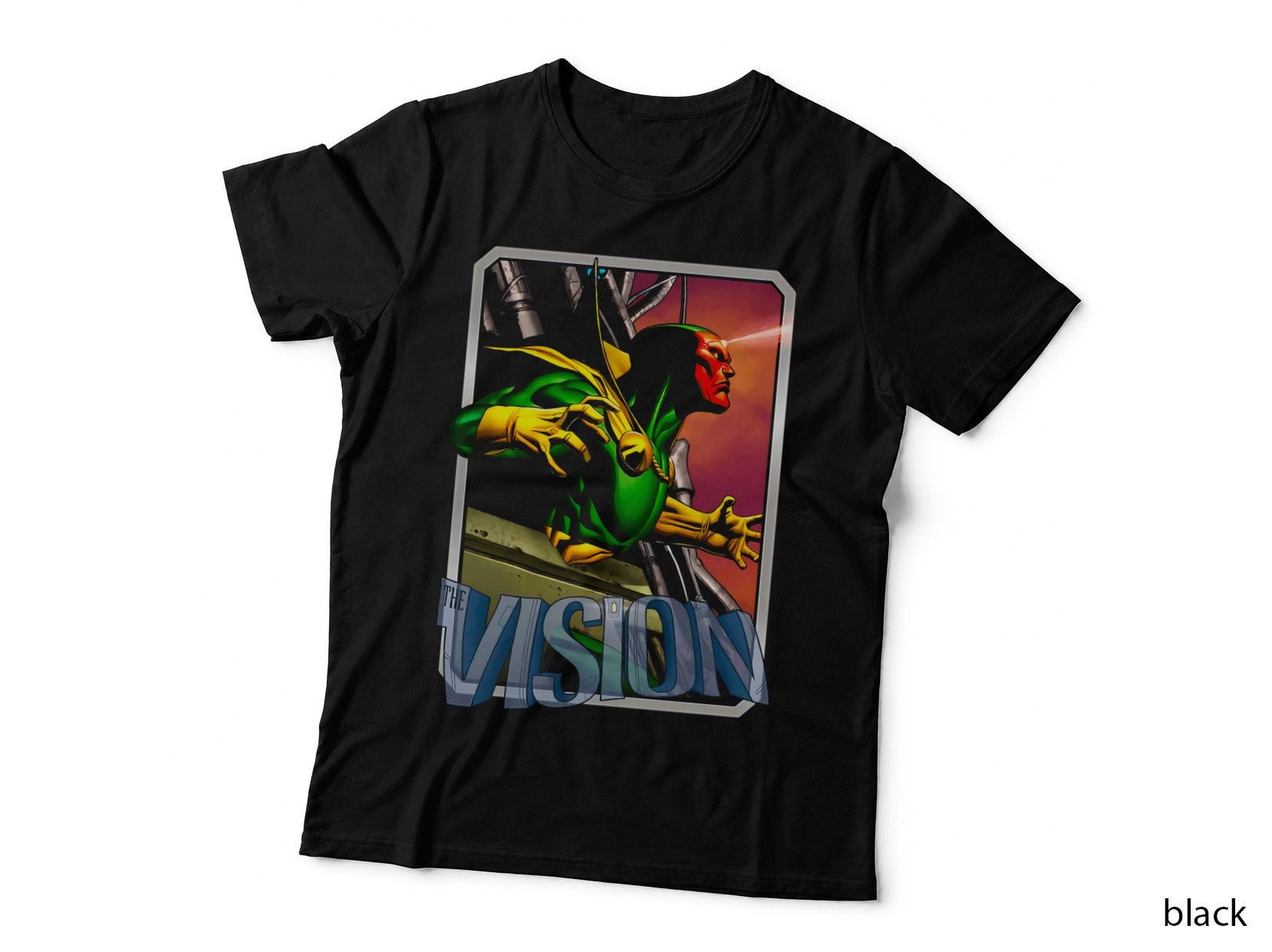 Vision Halftone Red Orange Yellow Mechanical Being Synthezoid T-Shirt