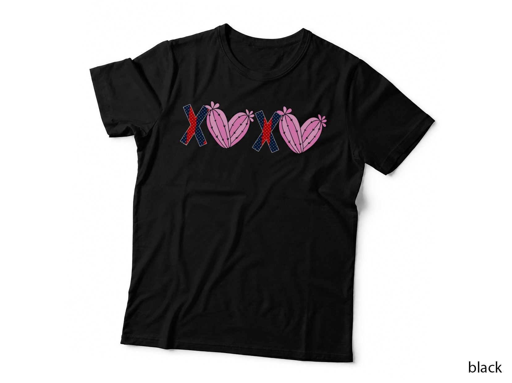 XOXO Hearts Pattern Romantic Pink T-Shirt