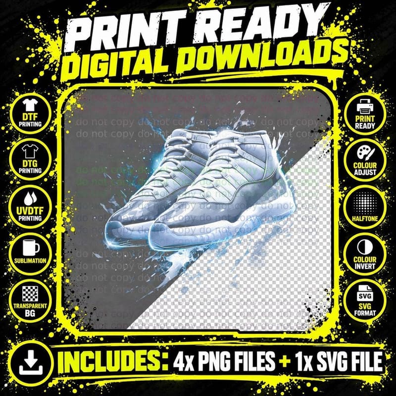 Air Bubble Running Trainer T-Shirt Png SVG Digital Bundle