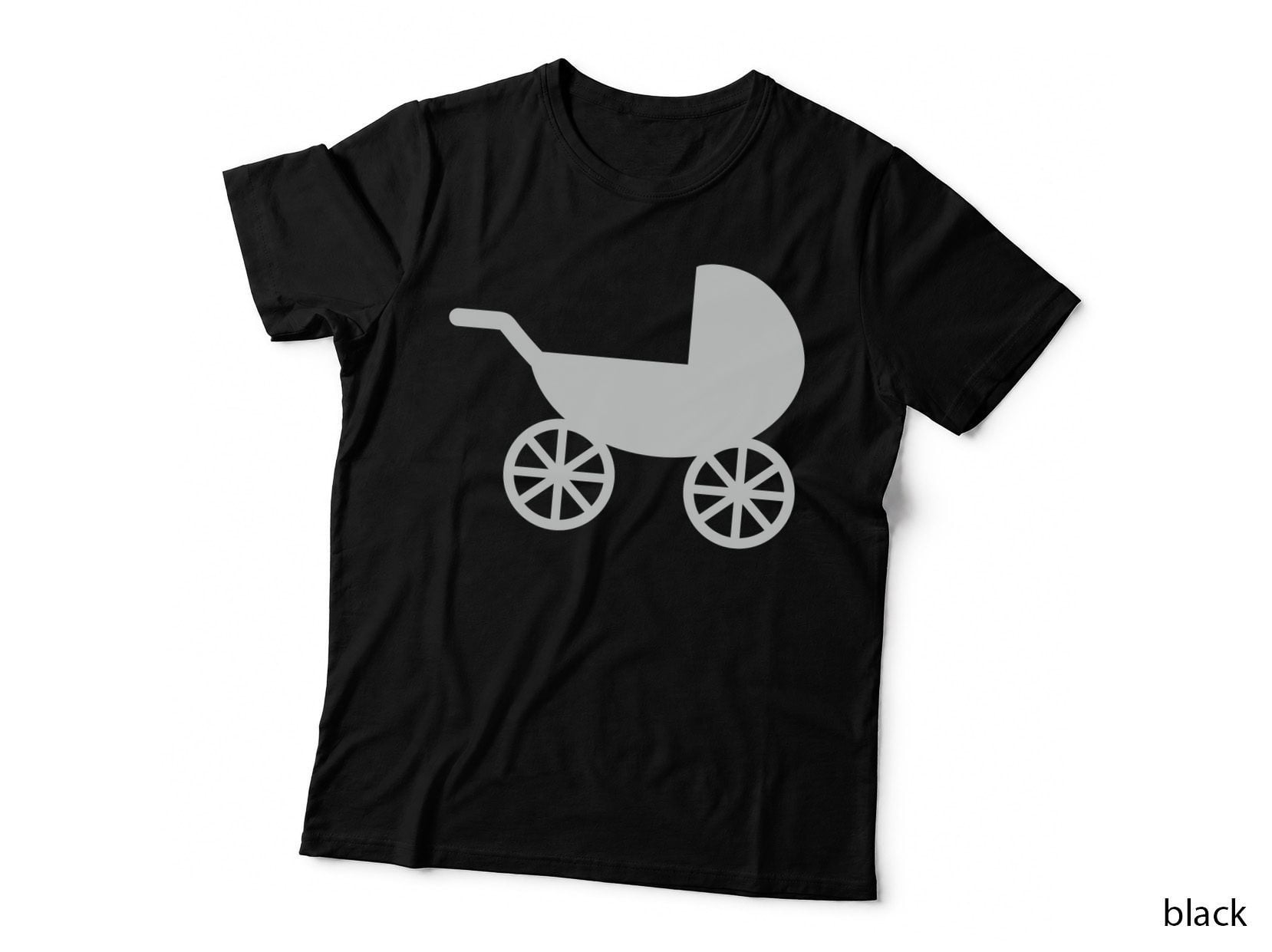 Baby Carriage Silhouette T-Shirt, Trendy Graphic Tee, Trendy Graphic Shirt