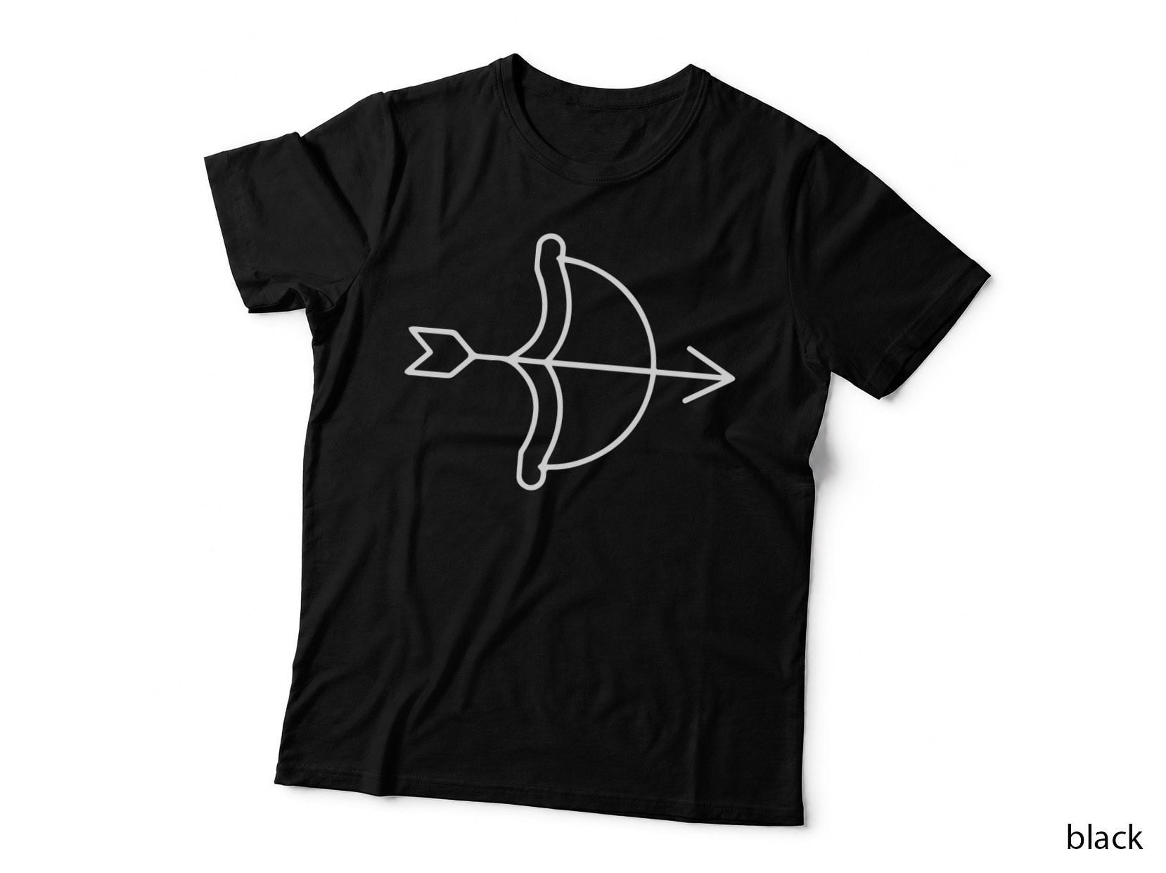 Bow and Arrow Aiming Forward T-Shirt, Trendy Graphic Tee, Cool Design Shirt