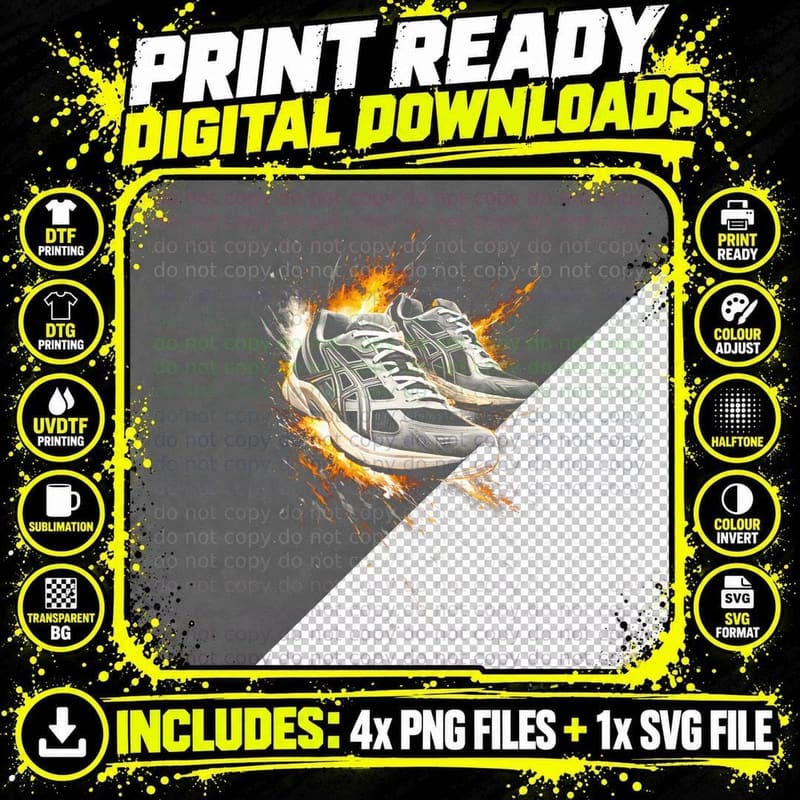 Cross Stripe Training Shoe T-Shirt Png SVG Digital Bundle