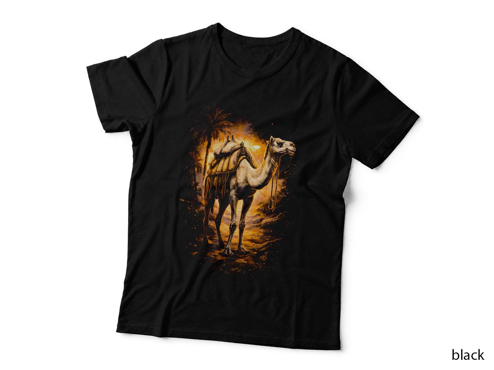 Desert Camel T-Shirt, Halftone Old Money Luxury Graphic Tee