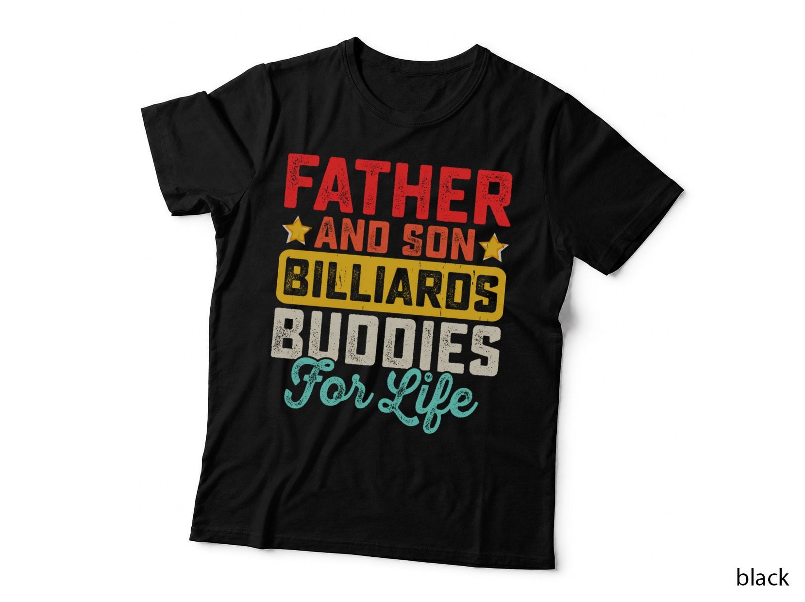 Father and Son Billiards Buddies for Life Billiards T-Shirt