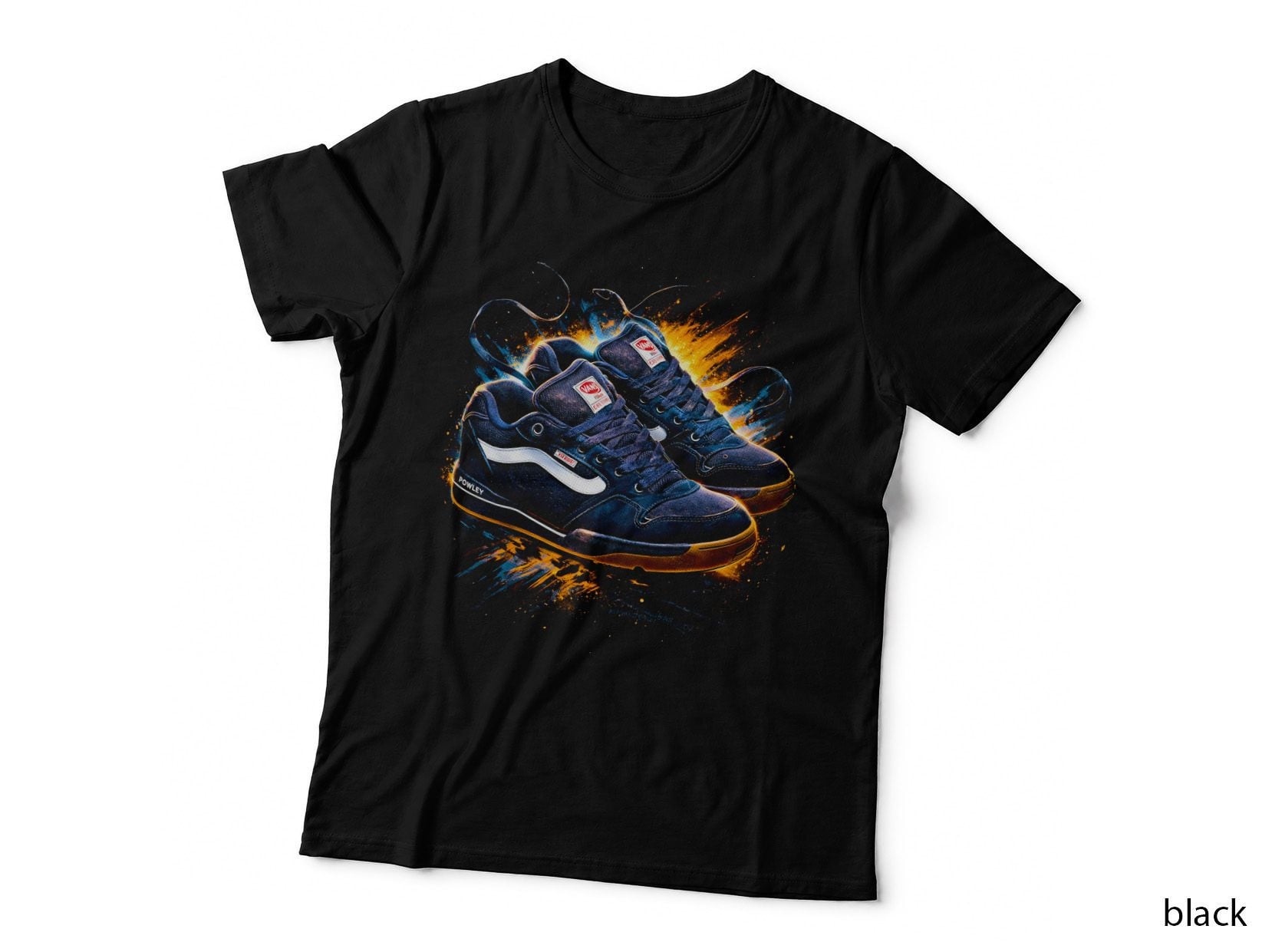 High Top Canvas Trainer T-Shirt, Halftone Sneaker Art Graphic Tee