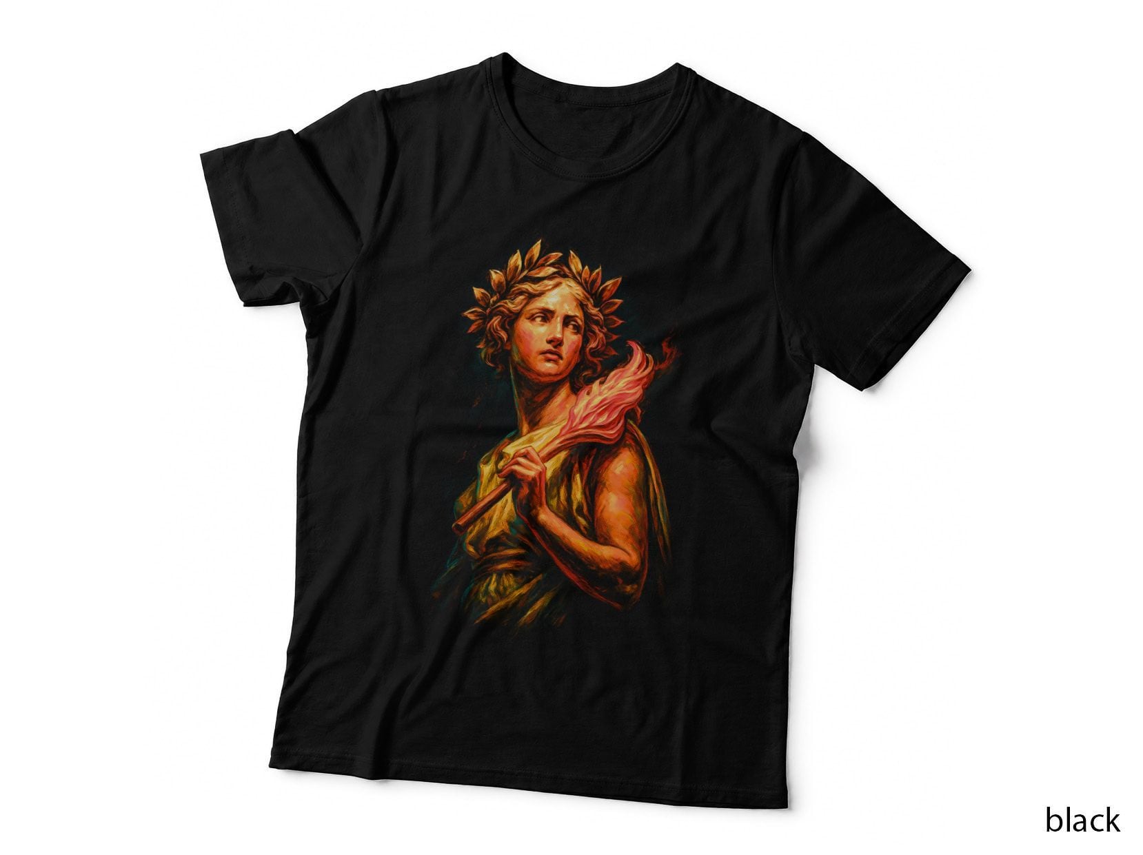 Janus Duality T-Shirt, Halftone Two Faced Mythology Graphic Tee