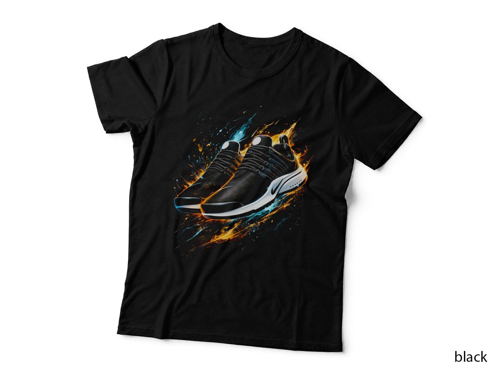 Knit Tech Runner T-Shirt, Halftone Sneaker Art Graphic Tee, Shoe Collector Shirt