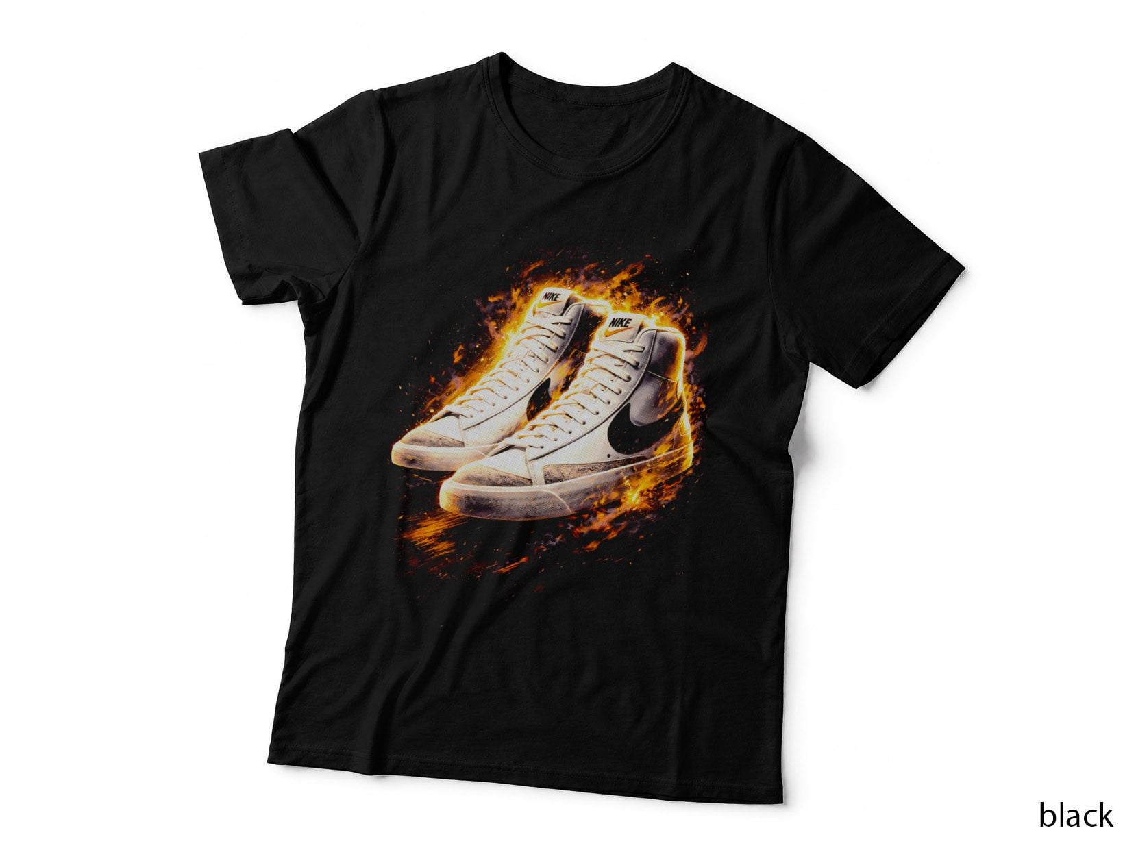 Low Top Court Shoe T-Shirt, Halftone Sneaker Art Graphic Tee