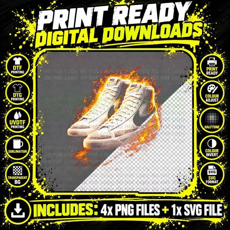 Low Top Court Shoe T-Shirt, Halftone Sneaker Art Graphic Png SVG Digital Bundle