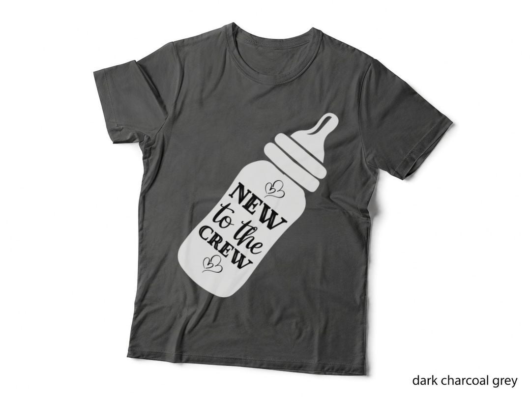 New to the Crew Baby T-Shirt, Baby Bottle Silhouette Graphic Tee