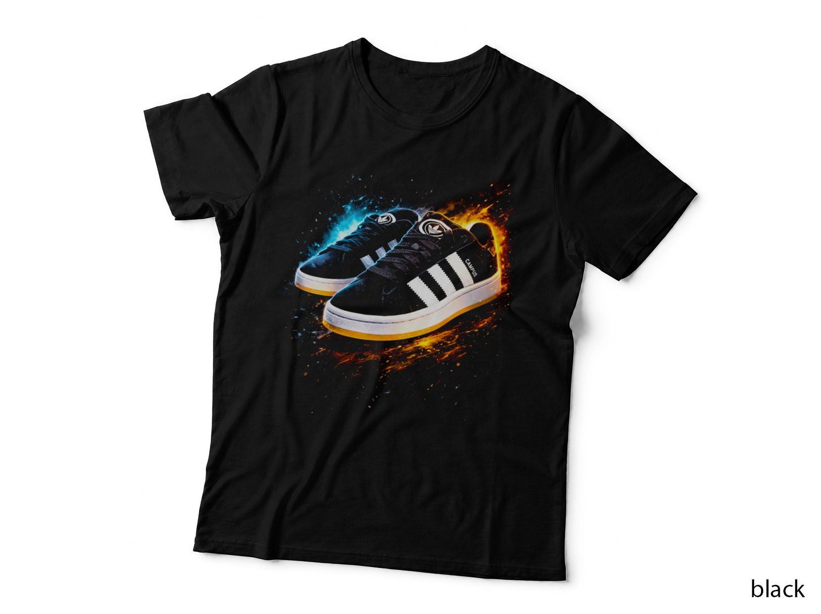 Striped High Top Sneaker T-Shirt, Halftone Sneaker Art Graphic Tee