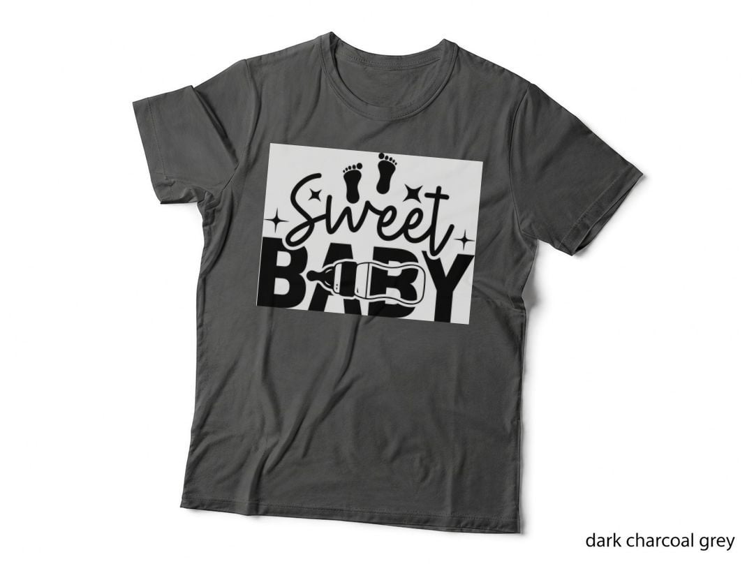 Sweet Baby T-Shirt, Baby Feet and Bottle Silhouette Graphic Tee