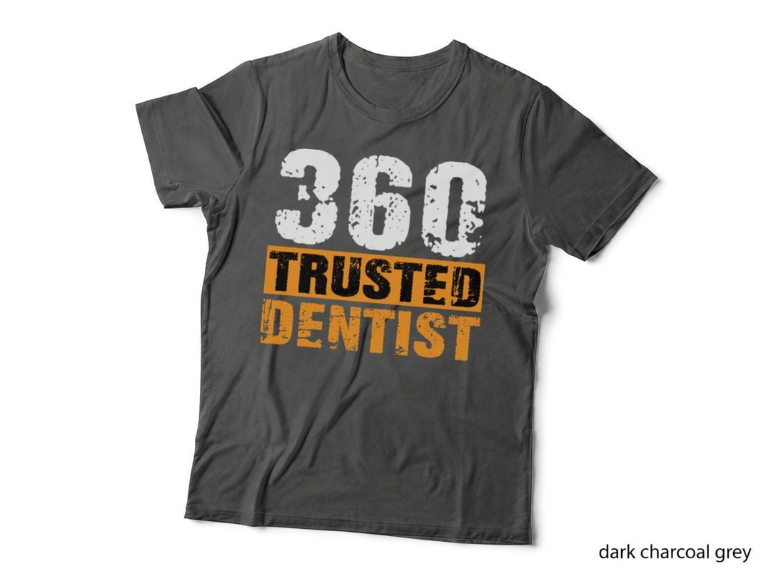 360 Trusted Dentist Dental T-Shirt, Dental Care Advertisement Graphic Tee