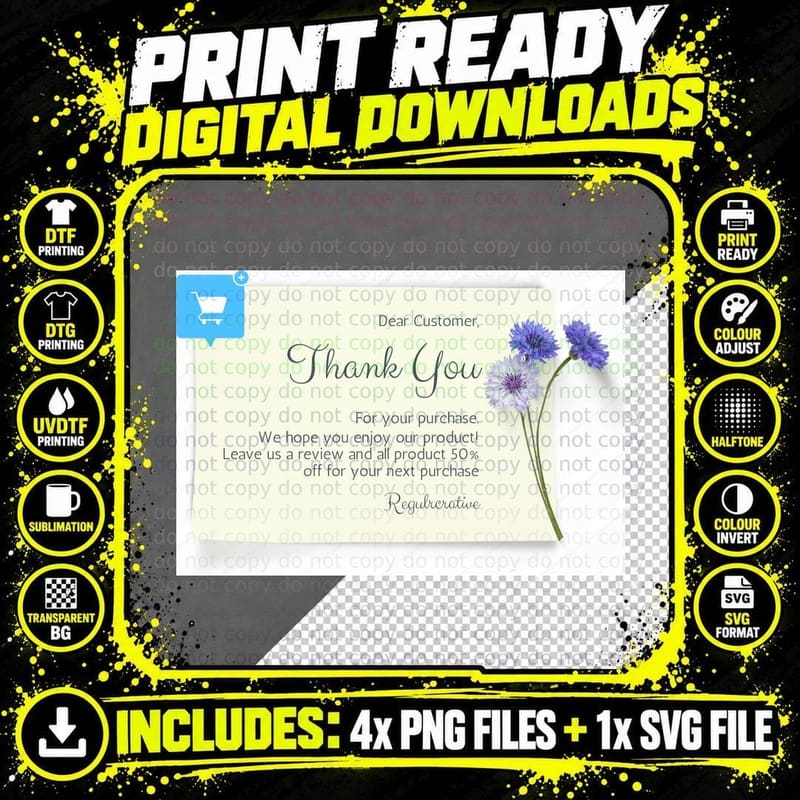 Dear Customer Thank You for Your Purchase. We Hope You Png SVG Digital Bundle