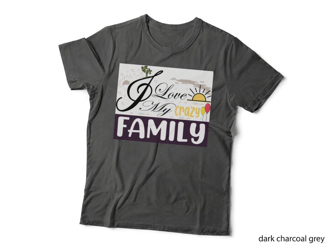 I Love My Crazy Family Reunion T-Shirt, Palm Trees Balloons Sunset