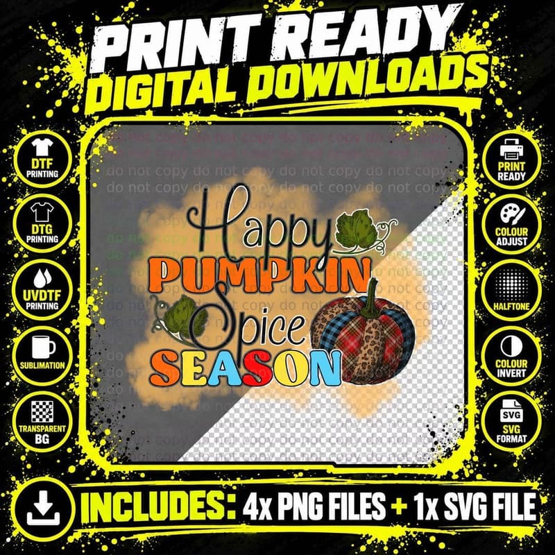 It's the Most Pumpkinny Season of All Fall T-Shirt Png SVG Digital Bundle