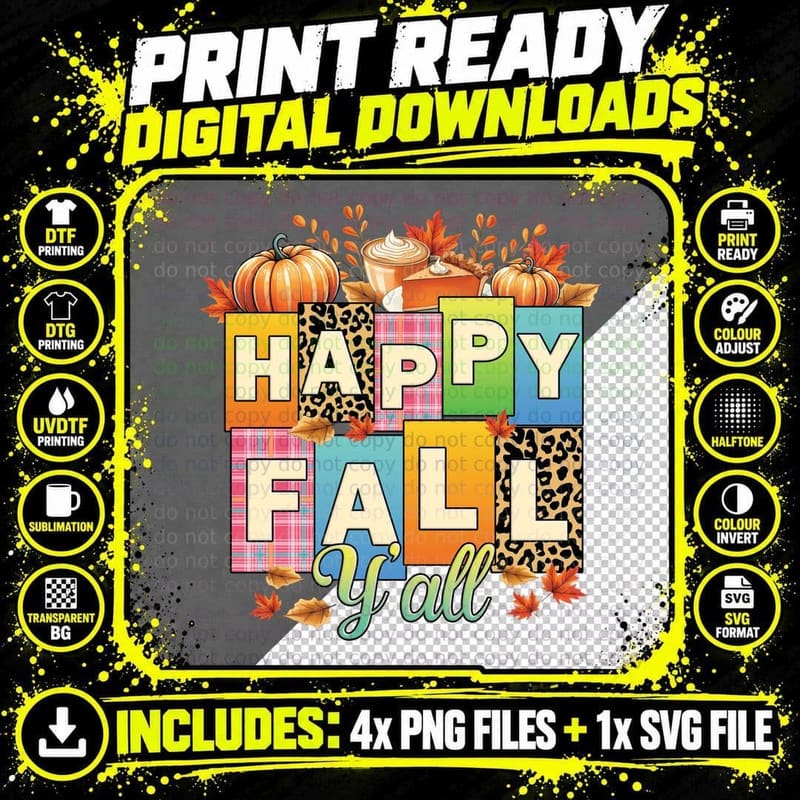 Thick Thighs Thankful Vibes Fall T-Shirt Png SVG Digital Bundle
