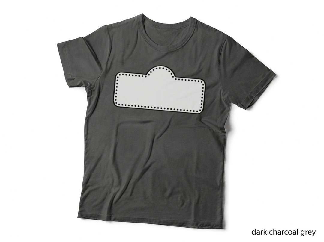 Black Dotted Border on Gray Background Heart T-Shirt, Heart Graphic Tee