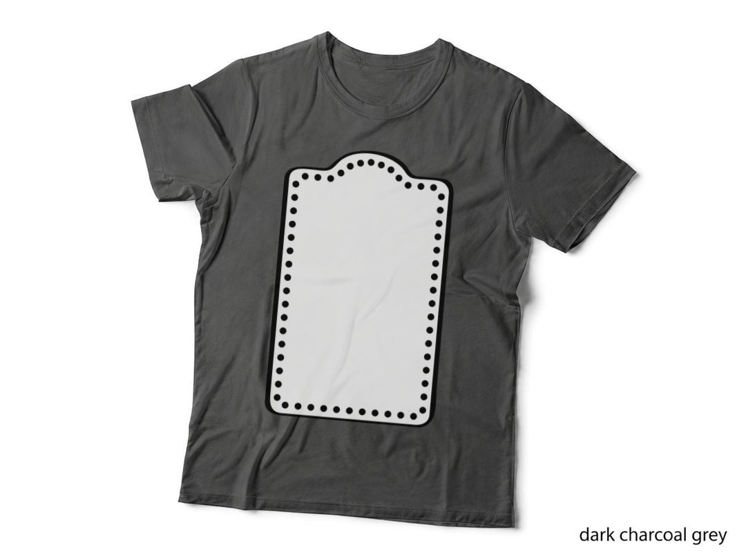 Black Frame with White Dots Border Heart T-Shirt, Heart Graphic Tee