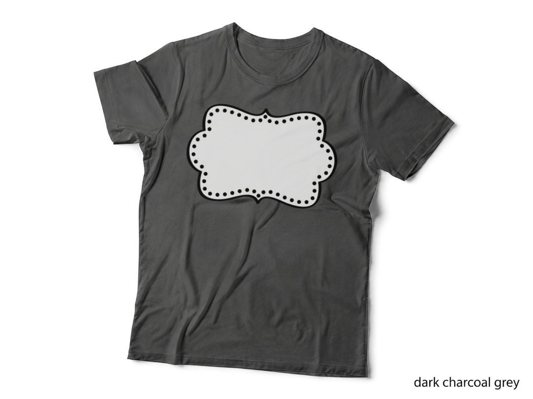 Black Frame with White Dots on Gray Background Heart T-Shirt, Heart Graphic Tee