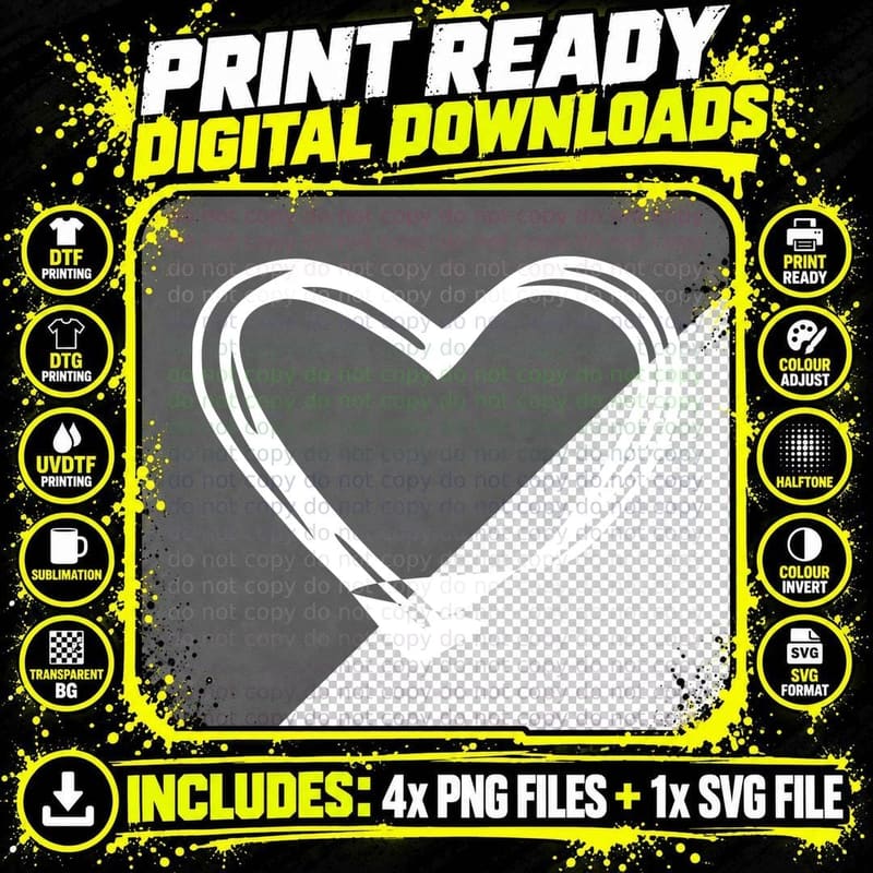 Heart with Arrow Through It Heart T-Shirt Png SVG Digital Bundle