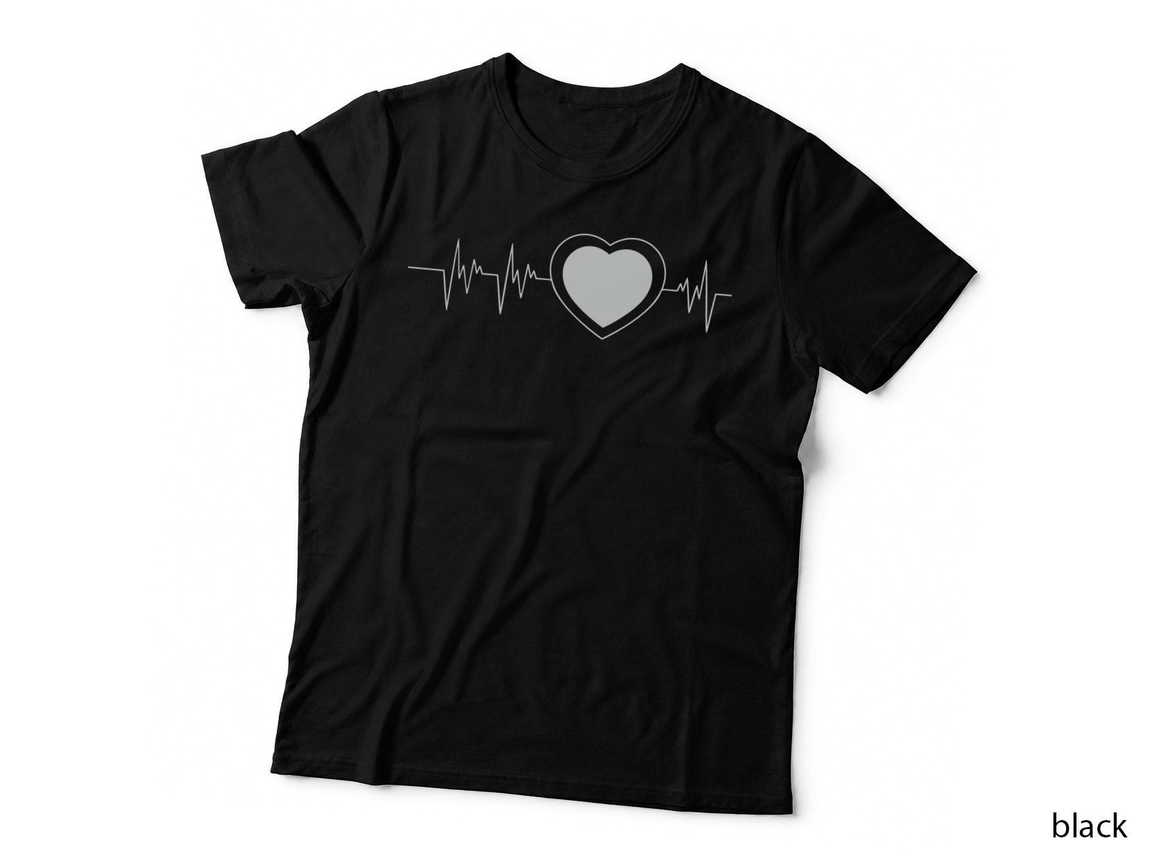 Heartbeat with Heart Shape Heartbeat T-Shirt, Heartbeat Graphic Tee