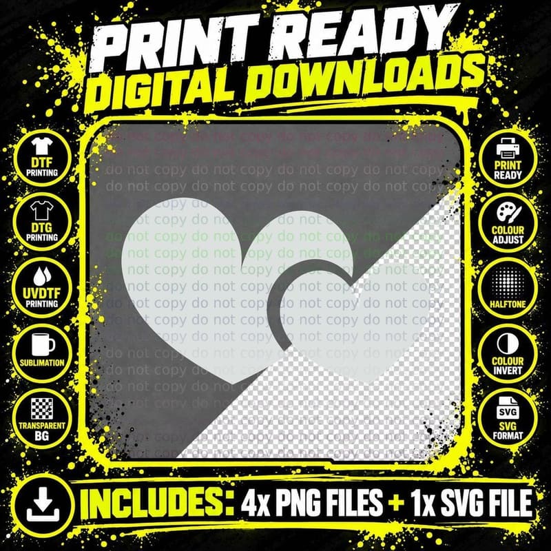 Interlocking Hearts on Gray Background Heart Wreath Png SVG Digital Bundle
