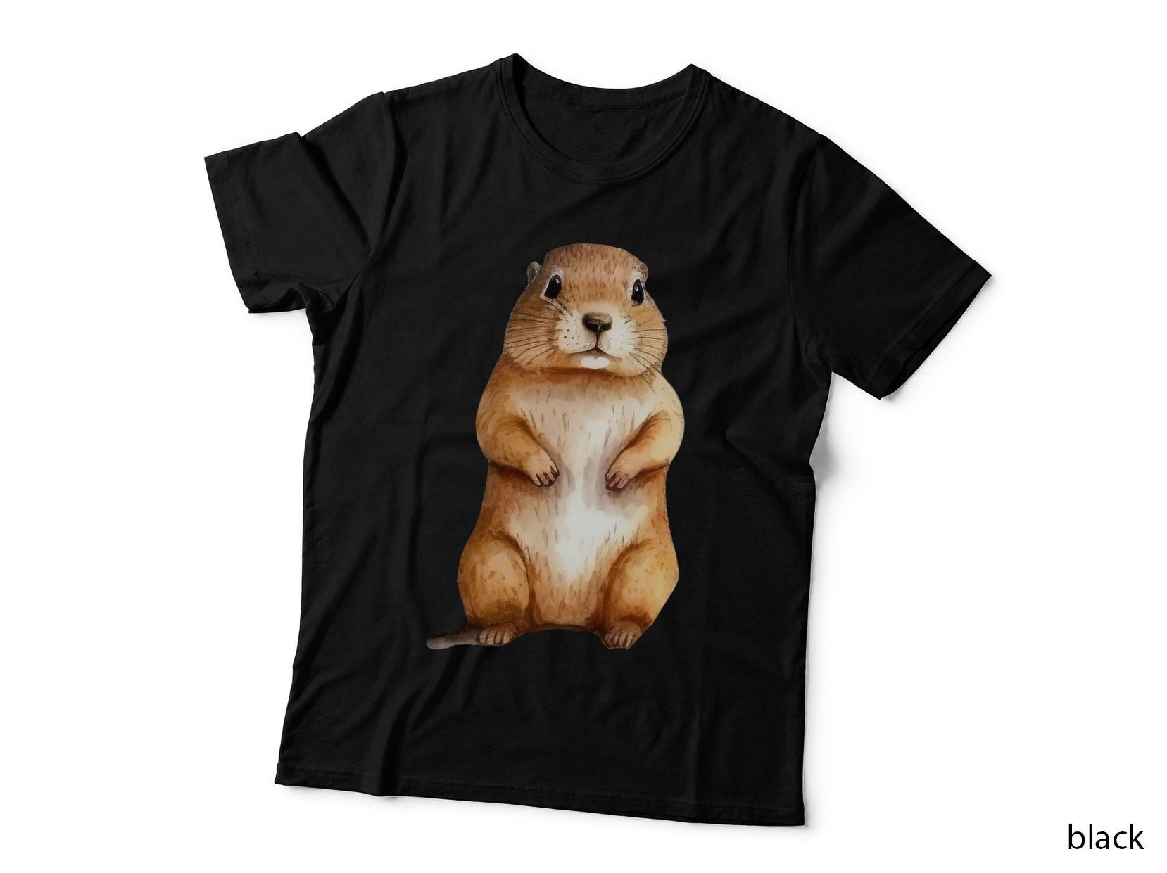 Standing Groundhog Illustration Groundhog T-Shirt, Groundhog Graphic Tee