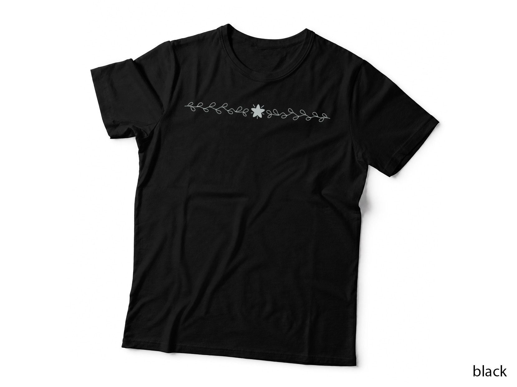 Star Vine Border Heart Wreath T-Shirt, Heart Wreath Graphic Tee