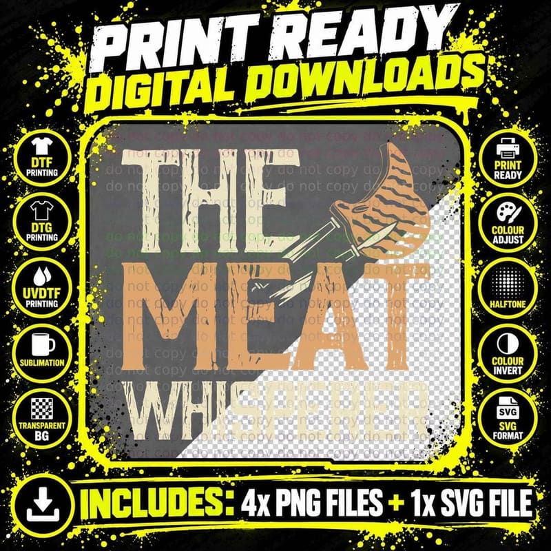 The Meat Whisperer Heartbeat T-Shirt Png SVG Digital Bundle