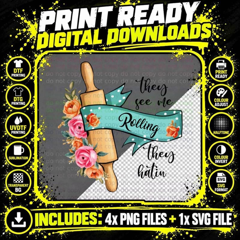 They See Me Rolling They Hatin' Heartbeat T-Shirt Png SVG Digital Bundle