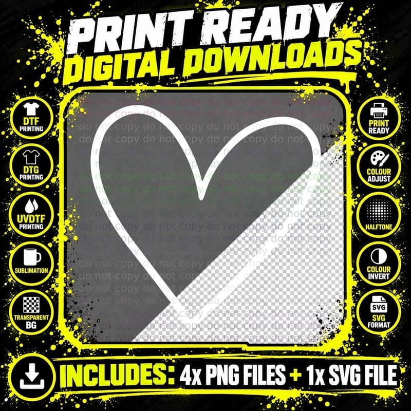 Warrior Heart T-Shirt, Heart Sketch on Gray Background Png SVG Digital Bundle