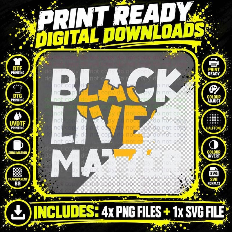 Black Lives Matter Kwanzaa T-Shirt Png SVG Digital Bundle
