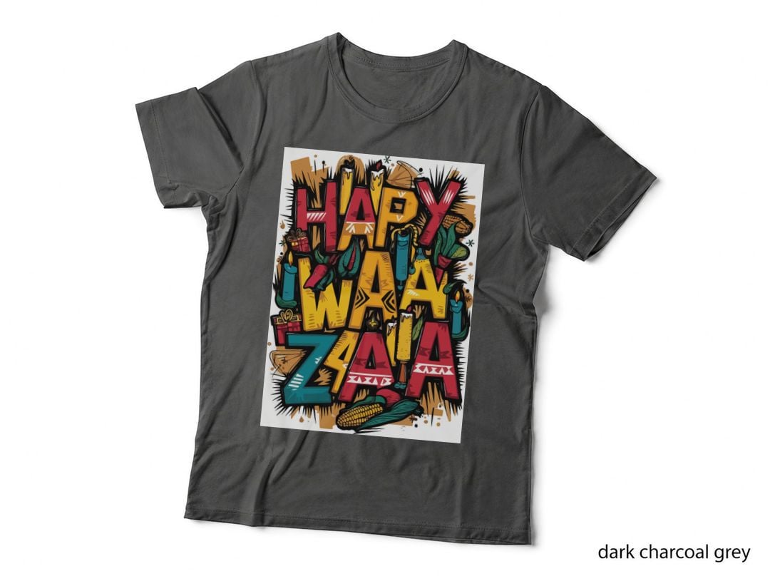 Happy Waadzaalaa Kwanzaa T-Shirt, Colorful Holiday Celebration Graphic Tee