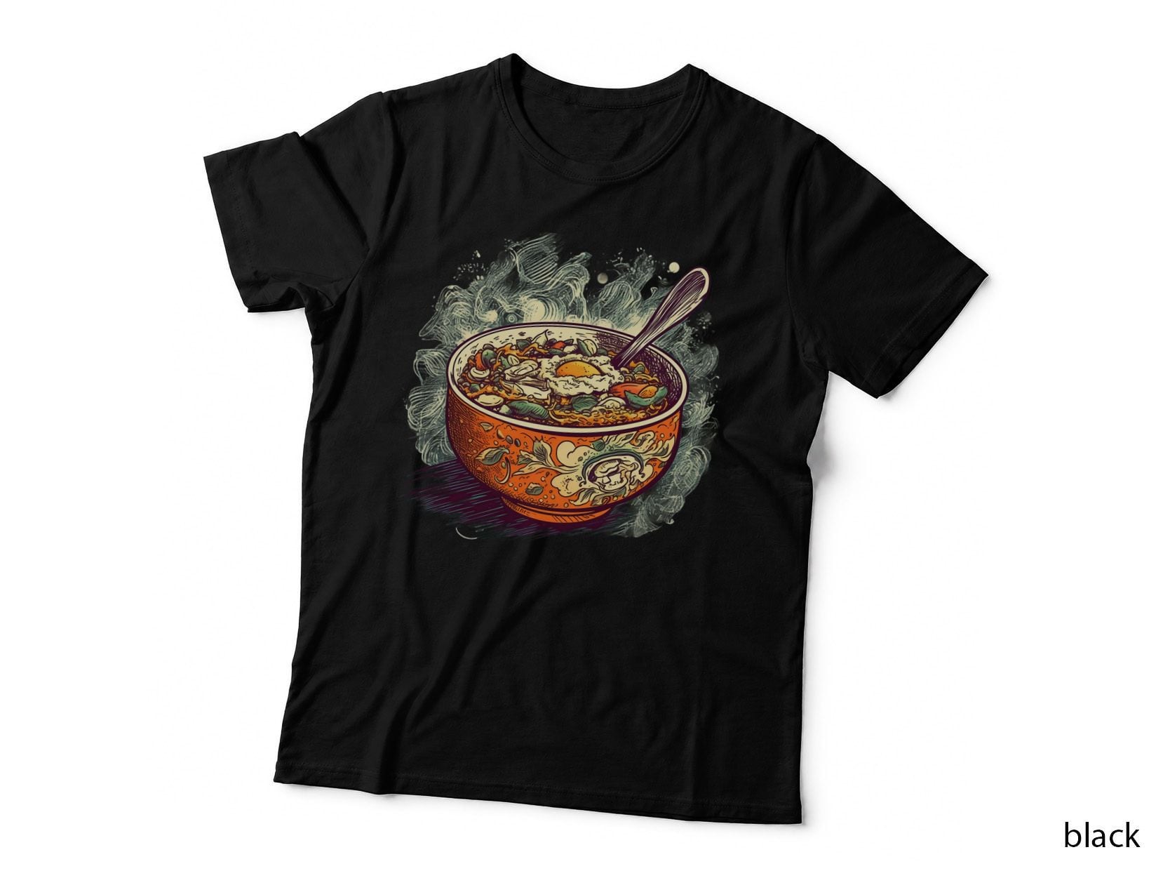 Noodle Bowl with Egg and Vegetables Kwanzaa T-Shirt, Kwanzaa Graphic Tee