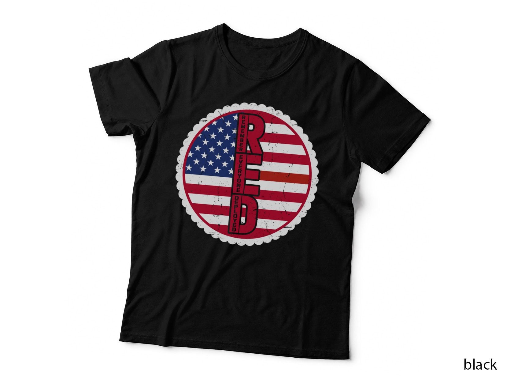 Red Remember Everyone Deployed Patriotic T-Shirt