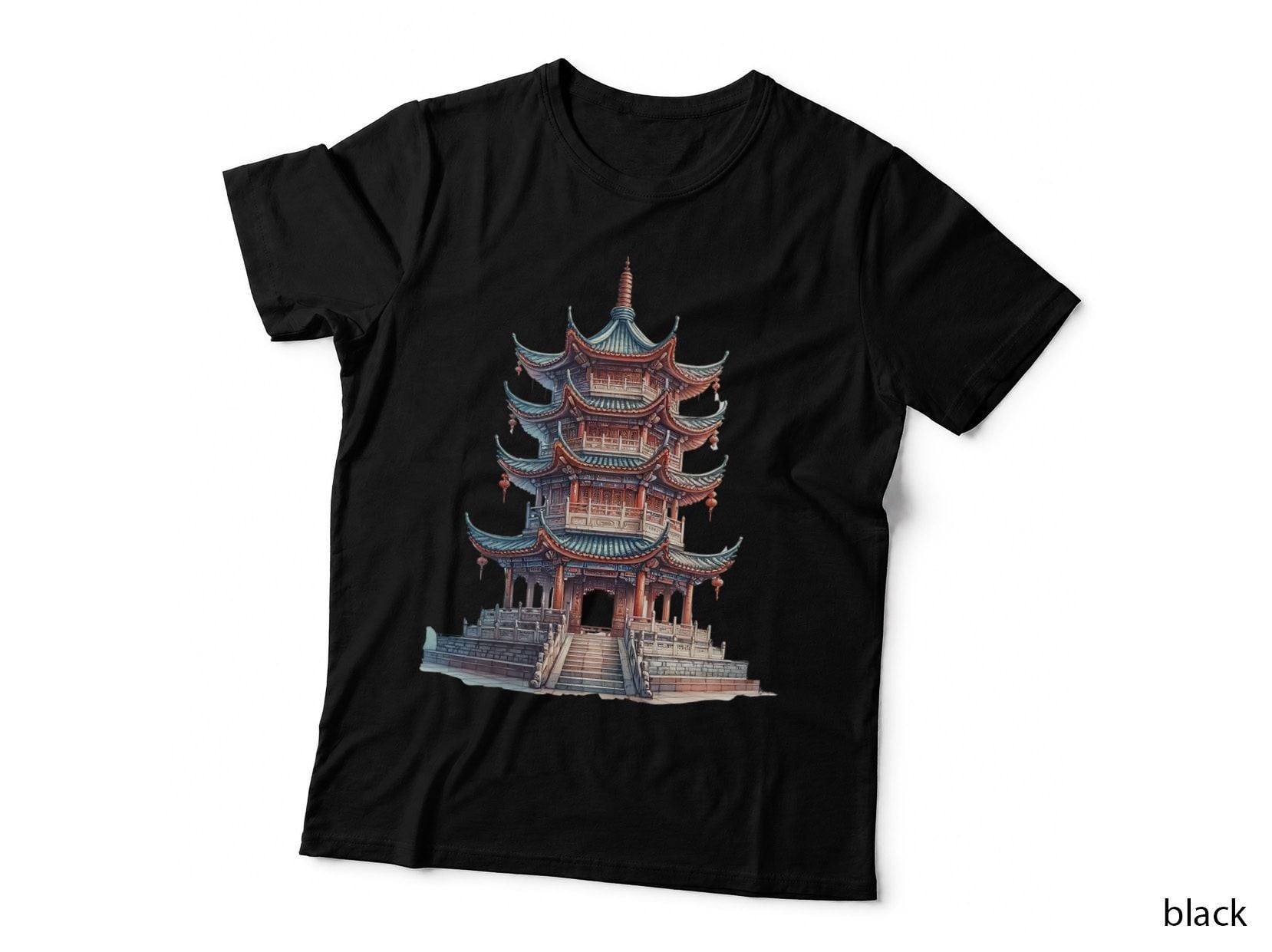 Traditional Chinese Pagoda Lunar New Year T-Shirt, Lunar New Year Graphic Tee