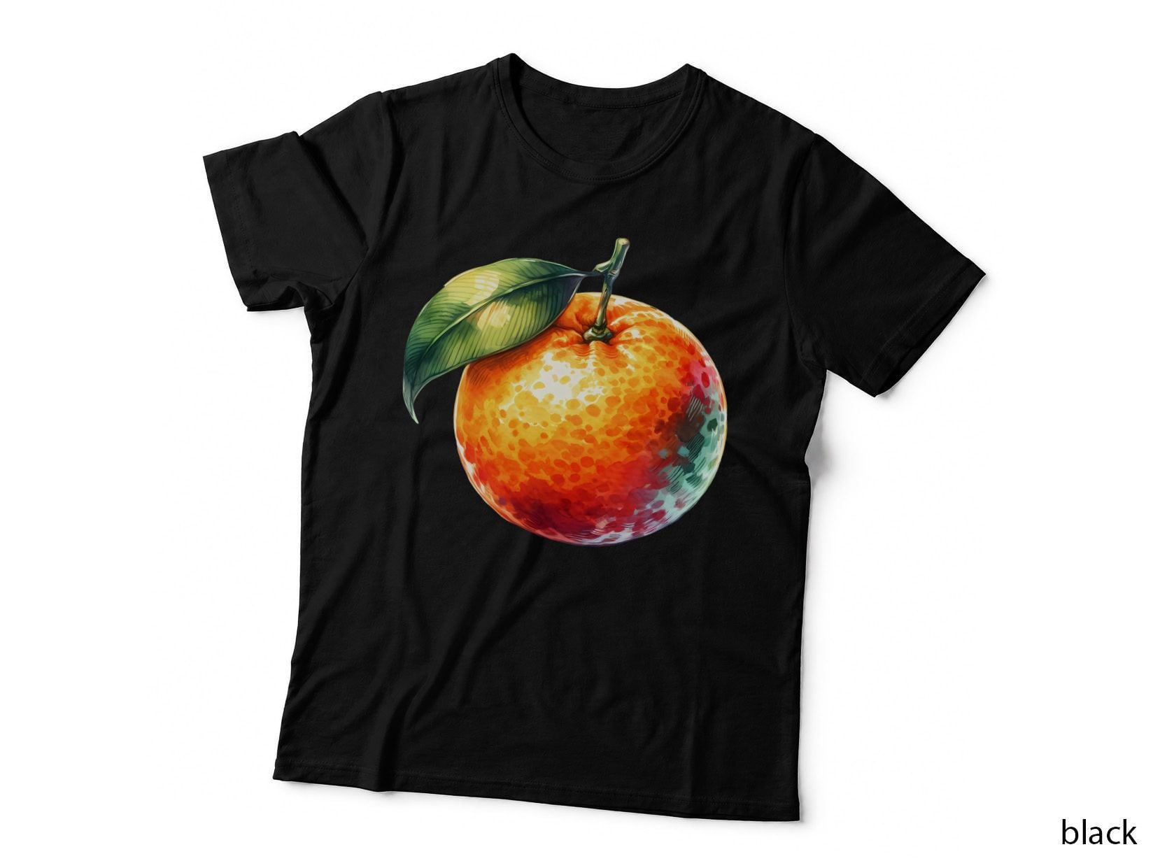 Vibrant Orange with Green Leaf Lunar New Year T-Shirt