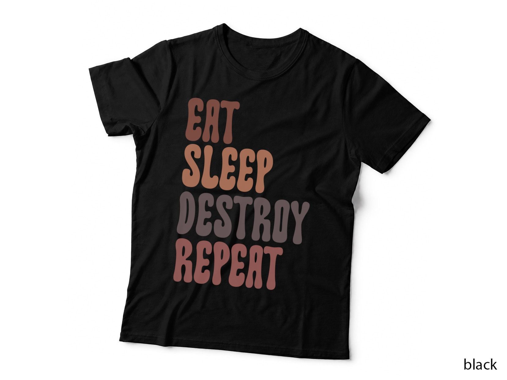 Eat Sleep Destroy Repeat Toddler Kids T-Shirt, Eat Sleep Destroy Repeat Graphic