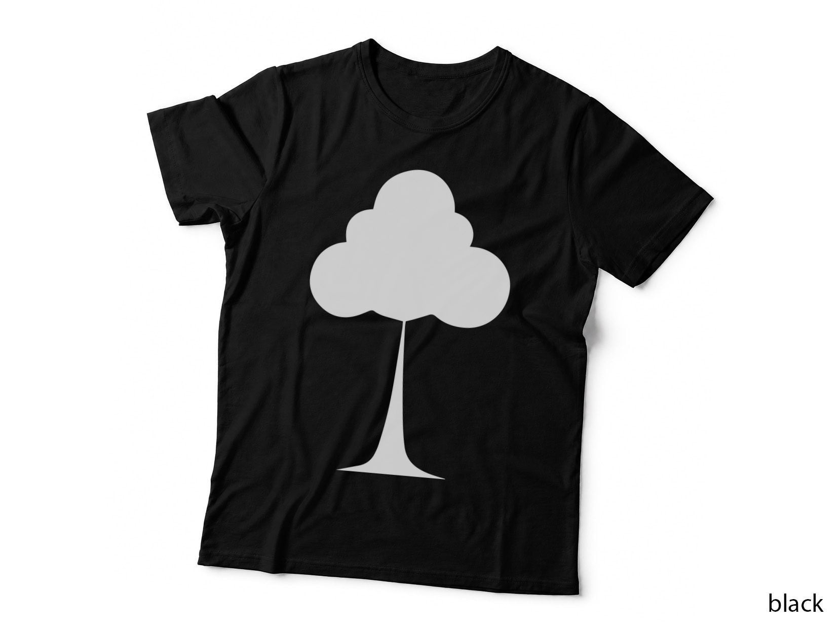 Mushroom Silhouette Tree T-Shirt, Tree Graphic Tee, Cute Tree Shirt