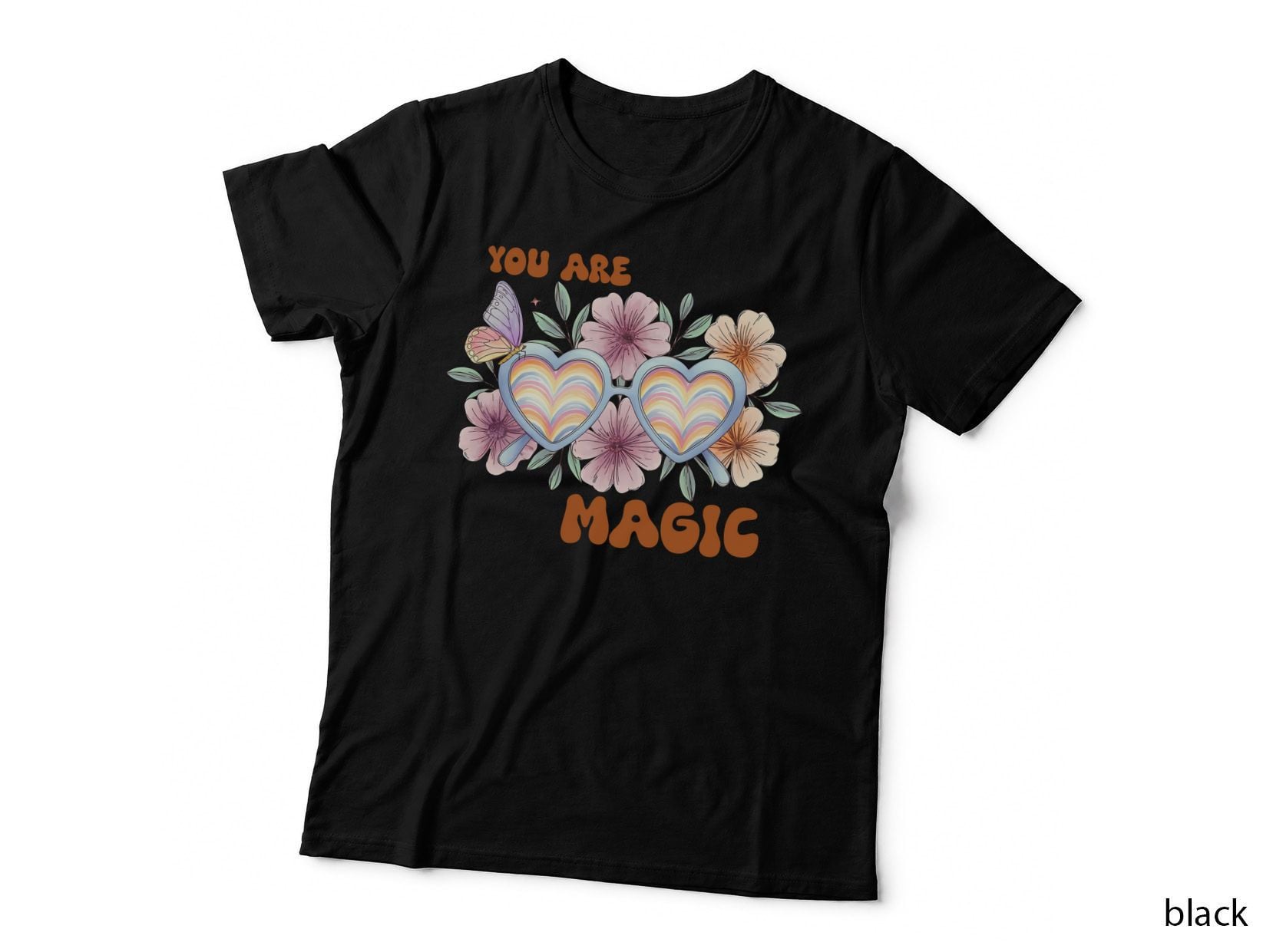 You Are Magic Toddler Kids T-Shirt, Heart-Shaped Sunglasses Amidst Graphic Tee