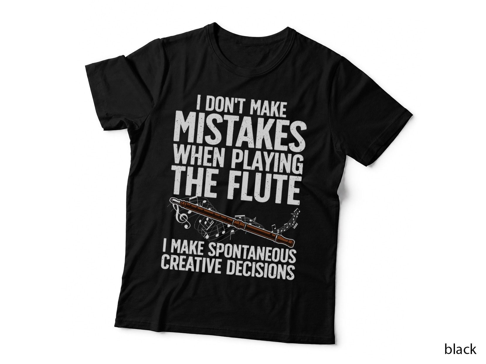 Best Flute Art for Men Women Musical Instrument Flute Player T-Shirt