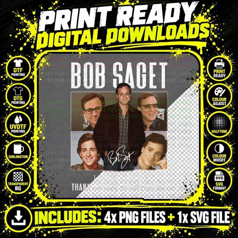 Bob Saget Thank You for the Memories T-Shirt Png SVG Digital Bundle