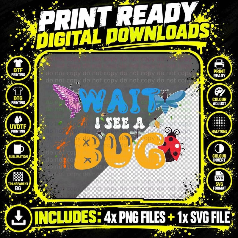 Bug Insect for Entomologists and Bug Lovers Png SVG Digital Bundle