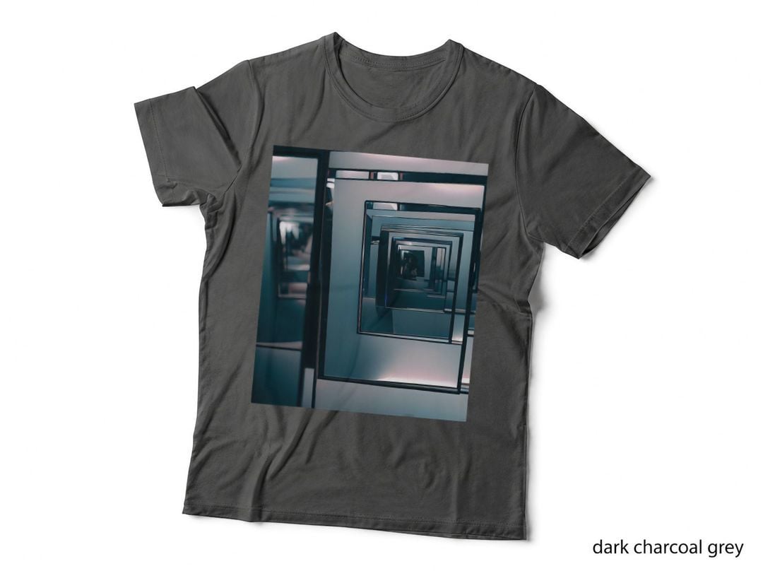 Mirror Art of Infinity Mirrors, Optical Illusion, Geometric, Wall Decor T-Shirt
