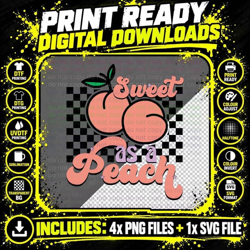 Sweet as a Peach Women Rights T-Shirt Png SVG Digital Bundle