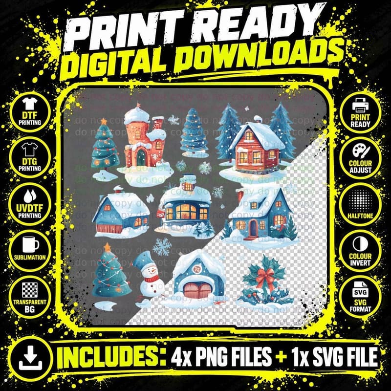 Winter Wonderland Scene Winter T-Shirt Png SVG Digital Bundle