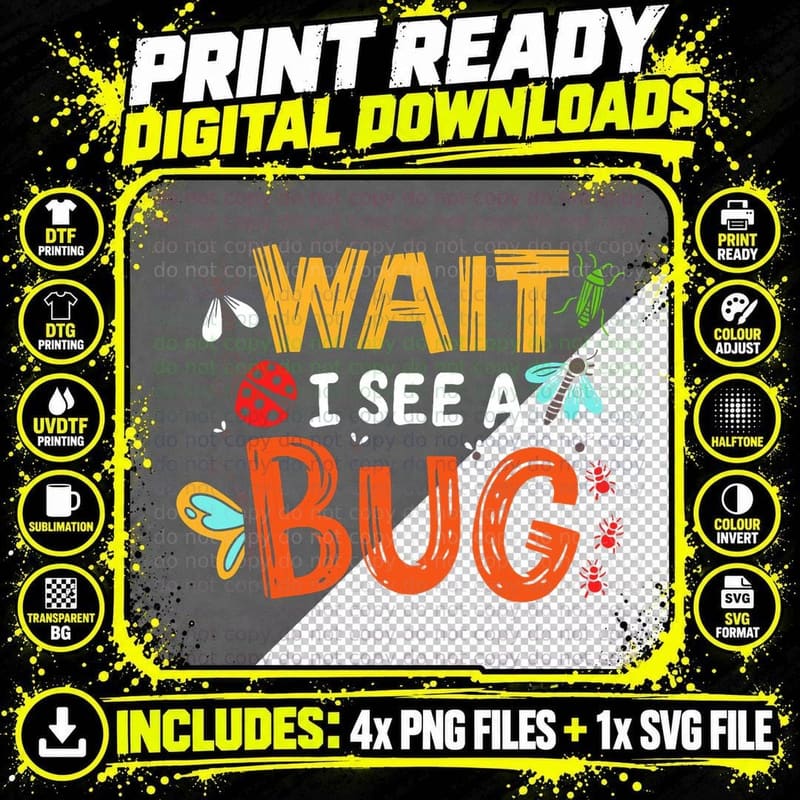 Bug Insect Gift for Entomologists and Bug Lovers Png SVG Digital Bundle