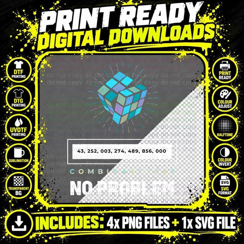 Cool Math Rubik Rubix Rubics Player Cube Math Lovers Png SVG Digital Bundle